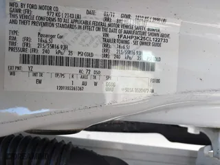 2012 Ford Focus SE with VIN 1FAHP3K25CL122733, listed as a IAAI auction lot 41836880 with 125,439 mi miles. Bid and sale history available at carsss.com. Image 9.