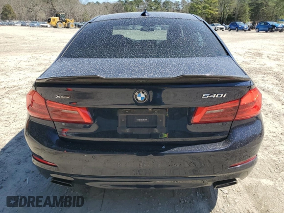 2019 BMW 5 Series 540i xDrive with VIN WBAJE7C58KWW19058, listed as a Copart auction lot 48414445 with 56,506 mi miles and Salvage Title. Bid and sale history available at carsss.com. Image 6.