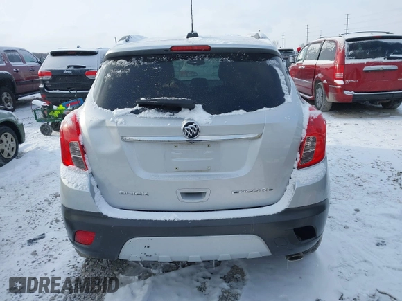 2015 Buick Encore with VIN KL4CJASB5FB257483, listed as a IAAI auction lot 41595174 with 91,826 mi miles. Bid and sale history available at carsss.com. Image 16.