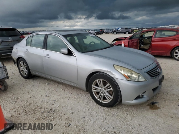 2013 Infiniti G37 Journey with VIN JN1CV6AP0DM714466, listed as a Copart auction lot 54339675 with 169,275 mi miles and Salvage Title. Bid and sale history available at DreamBid. Image 4.