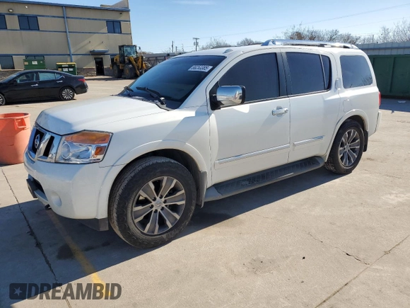 2015 Nissan Armada SV z VIN 5N1BA0ND8FN616053, wystawiony jako Copart lot #88253385 z przebiegiem 211 004 mil mil oraz Szkoda całkowita • Salvage title. Historia ofert i sprzedaży dostępna na DreamBid. Obrazek 1.