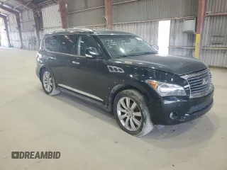 2012 Infiniti QX56 7-passenger with VIN JN8AZ2NF9C9517904, listed as a Copart auction lot 49315055 with 0 mi miles and Salvage Title. Bid and sale history available at carsss.com. Image 4.