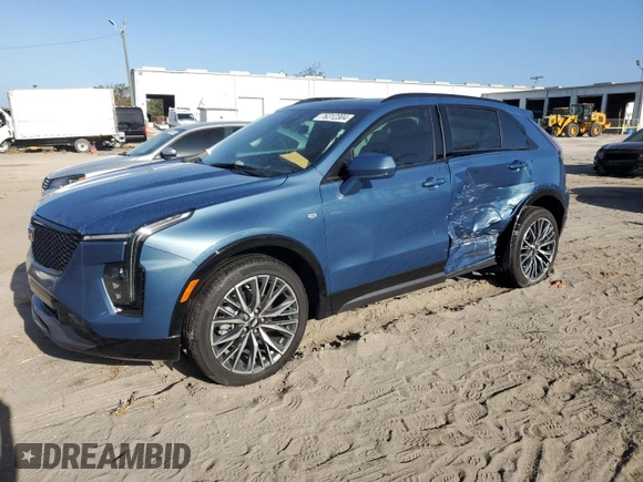 2024 Cadillac XT4 FWD Sport with VIN 1GYFZER40RF249101, listed as a Copart auction lot 76312304 with 1,969 mi miles and Salvage title. Bid and sale history available at DreamBid. Image 1.