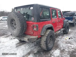2018 Jeep Wrangler Unlimited Sport S with VIN 1C4HJXDG5JW131522, listed as a IAAI auction lot 41563099 with 75,405 mi miles. Bid and sale history available at carsss.com. Image 4.