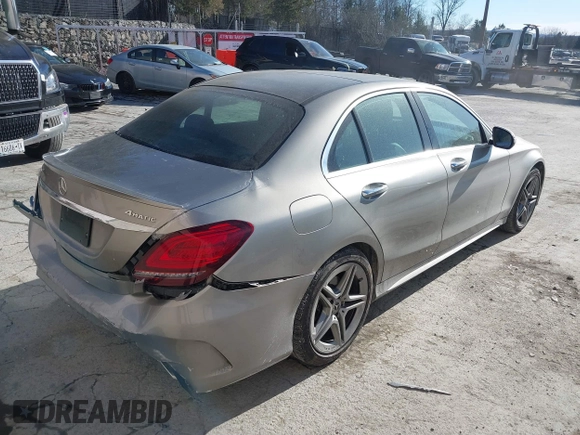 2020 Mercedes-Benz C 300 with VIN WDDWF8EB0LR557143, listed as a IAAI auction lot 41458454 with 74,388 mi miles and . Bid and sale history available at DreamBid. Image 4.