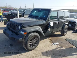 2024 Jeep Wrangler Sport S with VIN 1C4PJXDNXRW349946, listed as a IAAI auction lot 41748865 with 6,310 mi miles. Bid and sale history available at carsss.com. Image 18.