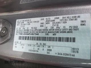 2023 Ford Escape Active with VIN 1FMCU9GN4PUB27548, listed as a IAAI auction lot 42890081 with 65,197 mi miles and . Bid and sale history available at DreamBid. Image 11.