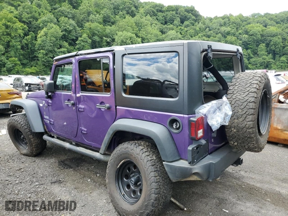 2018 Jeep Wrangler JK Unlimited Sport S with VIN 1C4BJWDG7JL882381, listed as a Copart auction lot 62986194 with 97,107 mi miles and Salvage Title. Bid and sale history available at carsss.com. Image 2.