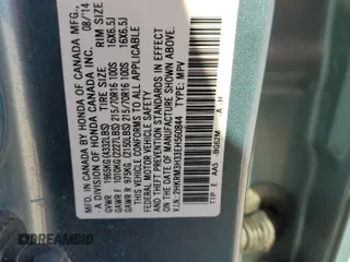 2014 Honda CR-V LX with VIN 2HKRM3H33EH560844, listed as a Copart auction lot 84021034 with 132,819 mi miles and Salvage Title. Bid and sale history available at carsss.com. Image 14.