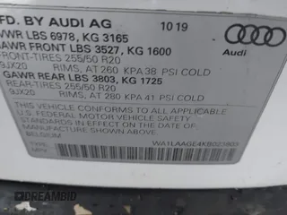 2019 Audi e-tron Premium Plus с VIN WA1LAAGE4KB023803, выставлен на аукционе IAAI как лот 42184693 с пробегом 30 746 миль миль и . История ставок и продаж доступна на DreamBid. Изображение 9.