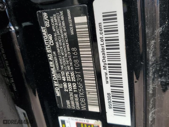 2009 Mercedes-Benz CLK-Class 3.5L with VIN WDBTK56F39T108168, listed as a Copart auction lot 76090024 with 0 mi miles and Salvage Title. Bid and sale history available at carsss.com. Image 13.
