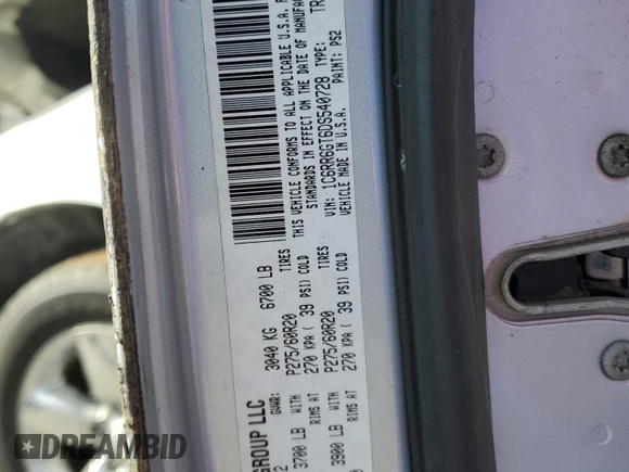 2013 Ram 1500 Big Horn z VIN 1C6RR6GT6DS540728, wystawiony jako Copart lot #82759824 z przebiegiem 309 875 mil mil oraz Szkoda całkowita • Salvage title. Historia ofert i sprzedaży dostępna na DreamBid. Obrazek 12.