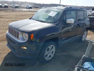 2018 Jeep Renegade Limited with VIN ZACCJBDB8JPH11684, listed as a IAAI auction lot 41798155 with 74,875 mi miles and . Bid and sale history available at DreamBid. Image 2.