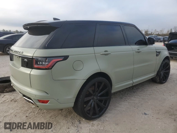 2022 Land Rover Range Rover Sport SVR with VIN SALWZ2RE0NA216483, listed as a Copart auction lot 85143204 with Not Provided miles and Non Repairable. Bid and sale history available at DreamBid. Image 4.