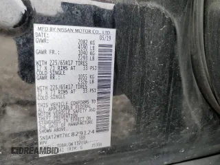 2019 Nissan Rogue SV with VIN 5N1AT2MT7KC829124, listed as a Copart auction lot 45156515 with 100,563 mi miles and Salvage Title. Bid and sale history available at carsss.com. Image 15.