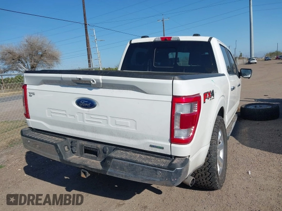 2022 Ford F-150 XL with VIN 1FTFW1E83NFA67841, listed as a IAAI auction lot 41489029 with 34,505 mi miles. Bid and sale history available at carsss.com. Image 4.