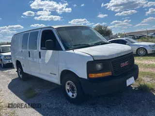 2003 GMC Savana Cargo Van with VIN 1GTHG35U431113170, listed as a Copart auction lot 47268365 with 293,807 mi miles and Clean Title. Bid and sale history available at carsss.com. Image 1.