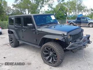 2016 Jeep Wrangler Unlimited Sport with VIN 1C4BJWDG5GL187390, listed as a IAAI auction lot 42678551 with 24,263 mi miles and . Bid and sale history available at DreamBid. Image 1.