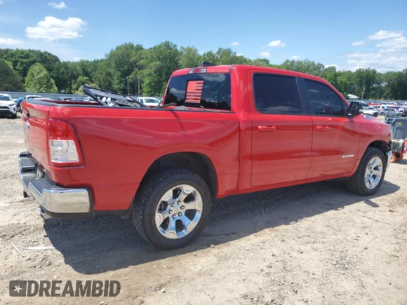 2021 Ram 1500 Lone Star with VIN 1C6RREFTXMN630958, listed as a Copart auction lot 55039995 with 53,497 mi miles and Salvage title. Bid and sale history available at DreamBid. Image 3.
