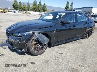 2025 BMW M3 Competition xDrive z VIN WBS33HJ07SFU46026, wystawiony jako Copart lot #46605635 z przebiegiem 408 mil mil oraz Szkoda całkowita • Salvage title. Historia ofert i sprzedaży dostępna na DreamBid. Obrazek 1.