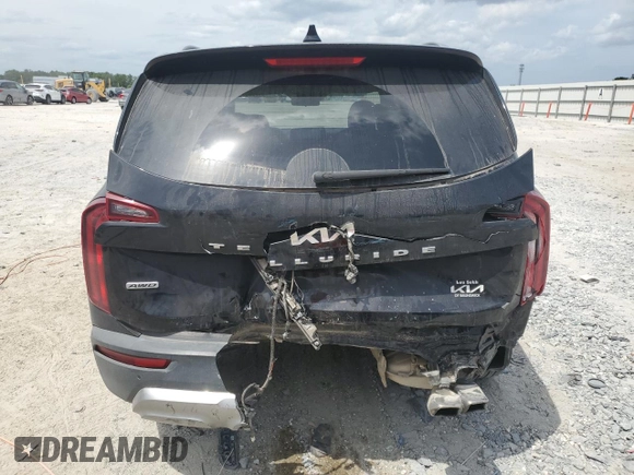 2022 Kia Telluride S with VIN 5XYP6DHC7NG248427, listed as a Copart auction lot 53968555 with 57,517 mi miles and Salvage title. Bid and sale history available at DreamBid. Image 6.