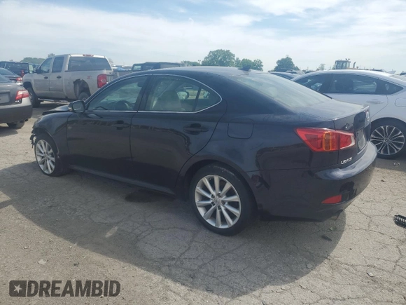2010 Lexus IS 250 with VIN JTHCF5C21A5041066, listed as a Copart auction lot 57221695 with 256,419 mi miles and Salvage title. Bid and sale history available at DreamBid. Image 2.