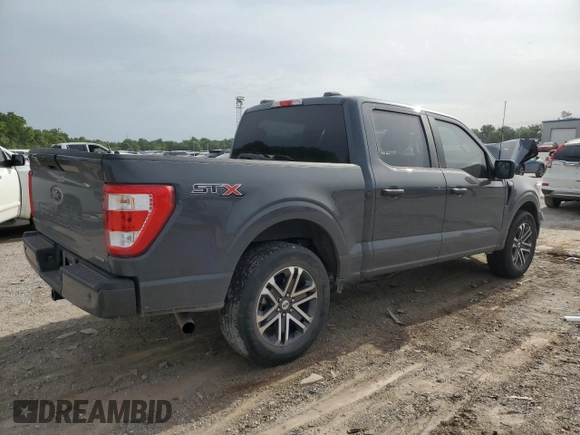 2021 Ford F-150 XL with VIN 1FTEW1C86MKE53397, listed as a Copart auction lot 56956825 with 62,848 mi miles and Salvage title. Bid and sale history available at DreamBid. Image 3.