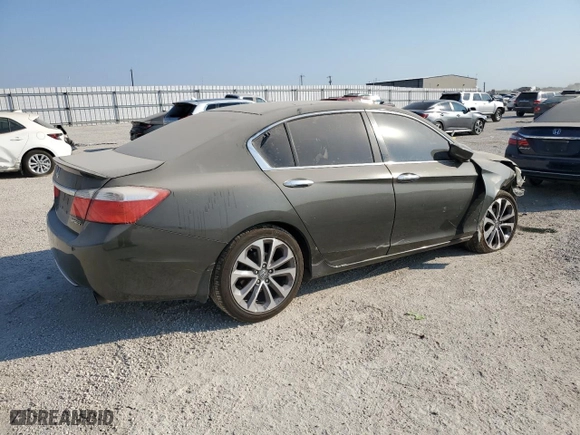 2014 Honda Accord Sedan Sport with VIN 1HGCR2F53EA051190, listed as a Copart auction lot 75708534 with 182,130 mi miles and Salvage Title. Bid and sale history available at carsss.com. Image 3.