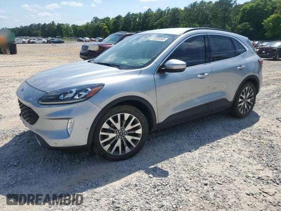 2021 Ford Escape Titanium Hybrid with VIN 1FMCU0DZXMUA78550, listed as a Copart auction lot 53389595 with 104,371 mi miles and Salvage title. Bid and sale history available at DreamBid. Image 1.