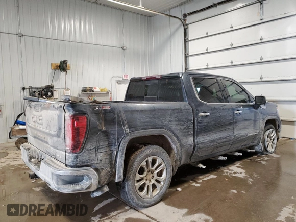 2021 GMC Sierra 1500 SLT with VIN 1GTU9DET9MZ317228, listed as a Copart auction lot 44962005 with 97,980 mi miles and Salvage title. Bid and sale history available at DreamBid. Image 3.