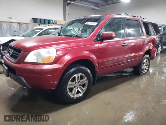 2003 Honda Pilot EX with VIN 2HKYF18553H562314, listed as a Copart auction lot 82416424 with 185,200 mi miles and Salvage Title. Bid and sale history available at DreamBid. Image 1.