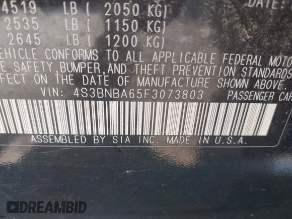 2015 Subaru Legacy 2.5i z VIN 4S3BNBA65F3073803, wystawiony jako IAAI lot #40507339 z przebiegiem 69 390 mil mil oraz . Historia ofert i sprzedaży dostępna na DreamBid. Obrazek 9.
