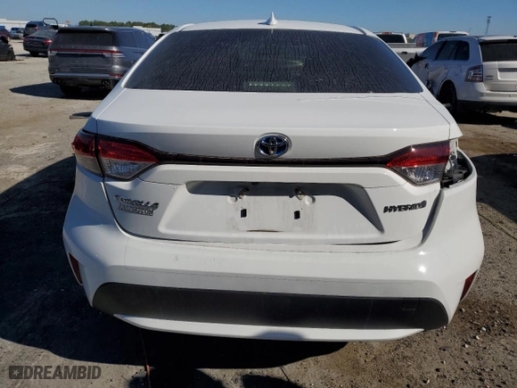 2022 Toyota Corolla Hybrid LE with VIN JTDEAMDE5N3010920, listed as a Copart auction lot 49248305 with 35,834 mi miles and Salvage Title. Bid and sale history available at carsss.com. Image 6.