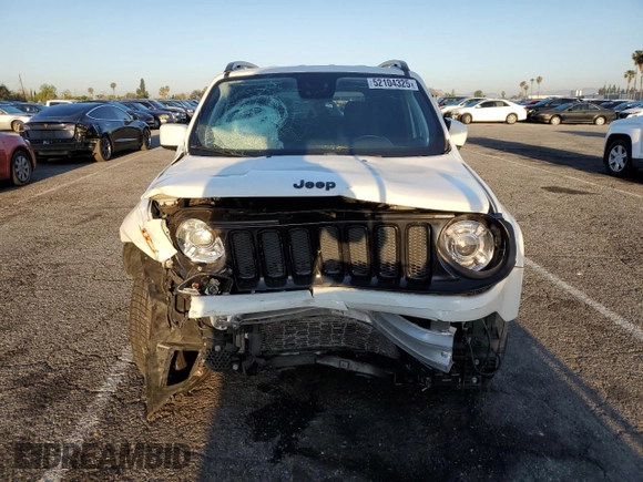 2018 Jeep Renegade Latitude with VIN ZACCJABB6JPG90511, listed as a Copart auction lot 52104325 with 61,986 mi miles and Salvage Title. Bid and sale history available at carsss.com. Image 5.