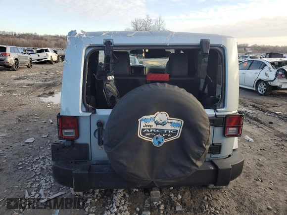 2012 Jeep Wrangler Arctic with VIN 1C4AJWBG9CL167538, listed as a Copart auction lot 41466665 with 257,612 mi miles and Salvage title. Bid and sale history available at DreamBid. Image 6.