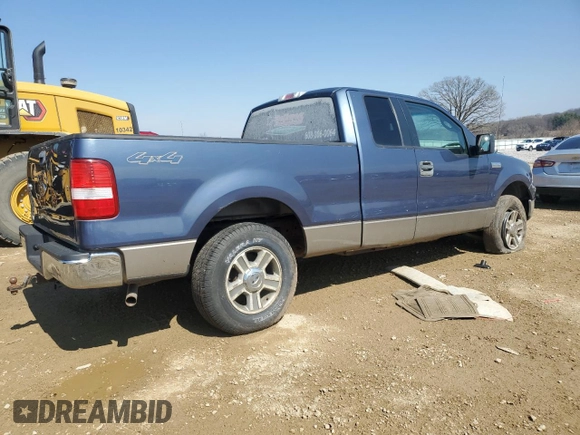 2005 Ford F-150 XLT with VIN 1FTPX14565NB32759, listed as a Copart auction lot 50522155 with 128,795 mi miles and Clean Title. Bid and sale history available at carsss.com. Image 3.