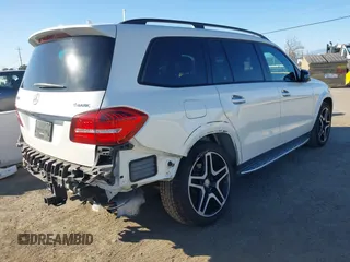 2017 Mercedes-Benz GLS 550 with VIN 4JGDF7DE2HA784150, listed as a IAAI auction lot 41666643 with 88,654 mi miles and . Bid and sale history available at DreamBid. Image 4.
