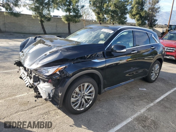 2023 Infiniti QX50 Luxe с VIN 3PCAJ5BA5PF121395, выставлен на аукционе Copart как лот 46174005 с пробегом 17 579 миль миль и Списание • Salvage title. История ставок и продаж доступна на DreamBid. Изображение 1.
