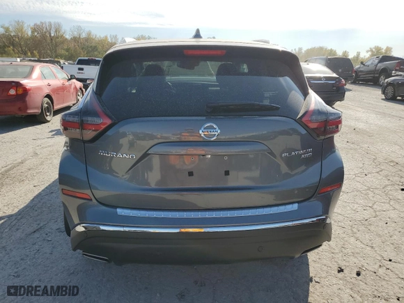 2020 Nissan Murano Platinum with VIN 5N1AZ2DS6LN165510, listed as a Copart auction lot 77470184 with 20,174 mi miles and Salvage Title. Bid and sale history available at carsss.com. Image 6.