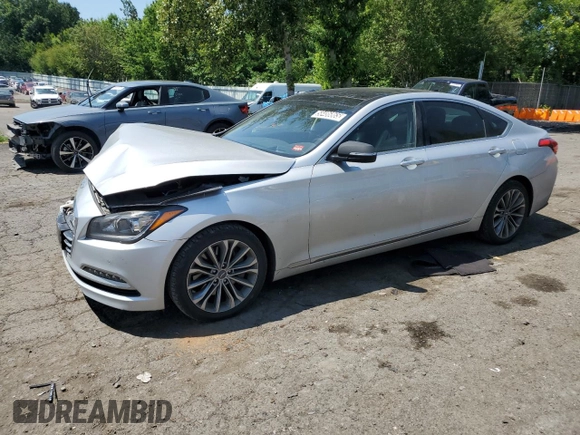 2017 Genesis G80 3.8L with VIN KMHGN4JE0HU172286, listed as a Copart auction lot 58486865 with 83,202 mi miles and Clean title. Bid and sale history available at DreamBid. Image 1.