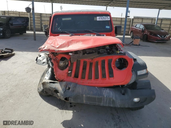 2019 Jeep Wrangler Unlimited Sport with VIN 1C4HJXDGXKW508282, listed as a Copart auction lot 47635375 with 21,171 mi miles and Salvage Title. Bid and sale history available at carsss.com. Image 5.