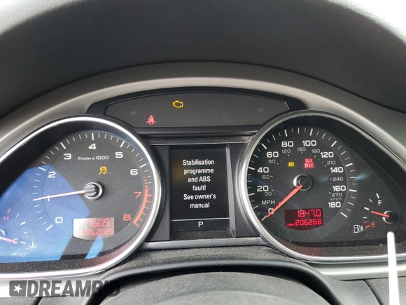 2011 Audi Q7 Premium Plus with VIN WA1LGAFE3BD008004, listed as a Copart auction lot 57505045 with 206,268 mi miles and Clean title. Bid and sale history available at DreamBid. Image 9.