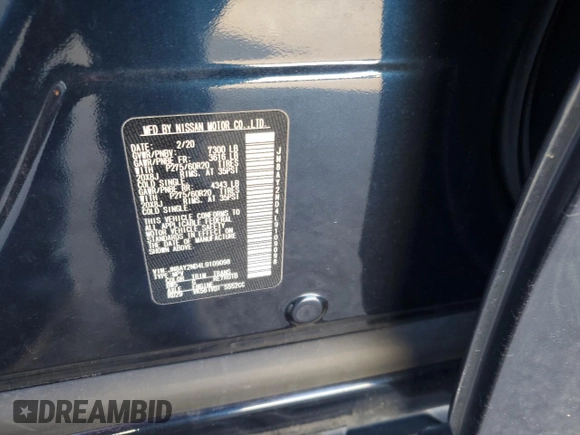 2020 Nissan Armada SL with VIN JN8AY2ND4L9109098, listed as a Copart auction lot 87812305 with 88,339 mi miles and Salvage Title. Bid and sale history available at carsss.com. Image 12.