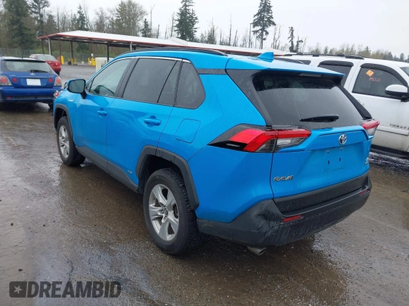 2021 Toyota RAV4 Hybrid LE with VIN 2T3MWRFV4MW117783, listed as a IAAI auction lot 41991477 with 39,675 mi miles. Bid and sale history available at carsss.com. Image 3.