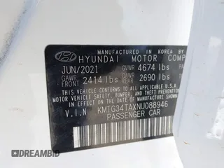 2022 Genesis G70 2.0T с VIN KMTG34TAXNU088946, выставлен на аукционе IAAI как лот 41973065 с пробегом 51 356 миль миль и . История ставок и продаж доступна на DreamBid. Изображение 9.