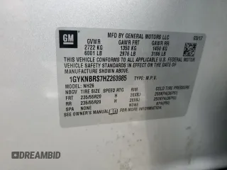 2017 Cadillac XT5 Luxury FWD with VIN 1GYKNBRS7HZ263985, listed as a Copart auction lot 50231215 with 28,542 mi miles and Salvage Title. Bid and sale history available at DreamBid. Image 15.