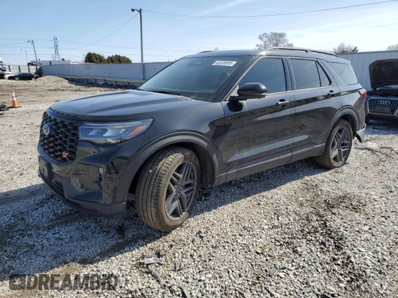 2025 Ford Explorer ST with VIN 1FMWK8GCXSGA98821, listed as a Copart auction lot 48538895 with 3,511 mi miles and Salvage Title. Bid and sale history available at carsss.com. Image 1.