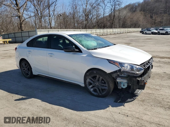 2021 Kia Forte GT-Line with VIN 3KPF34AD9ME278323, listed as a Copart auction lot 49535155 with 25,212 mi miles and Salvage Title. Bid and sale history available at carsss.com. Image 4.