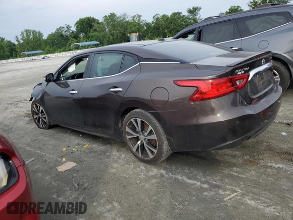 2016 Nissan Maxima SL with VIN 1N4AA6AP7GC434902, listed as a Copart auction lot 58396055 with 107,714 mi miles and Salvage title. Bid and sale history available at DreamBid. Image 2.