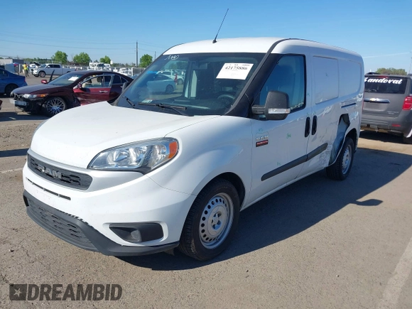 2022 Ram ProMaster City Cargo Tradesman with VIN ZFBHRFAB3N6W35491, listed as a IAAI auction lot 42175886 with 53,887 mi miles. Bid and sale history available at carsss.com. Image 17.